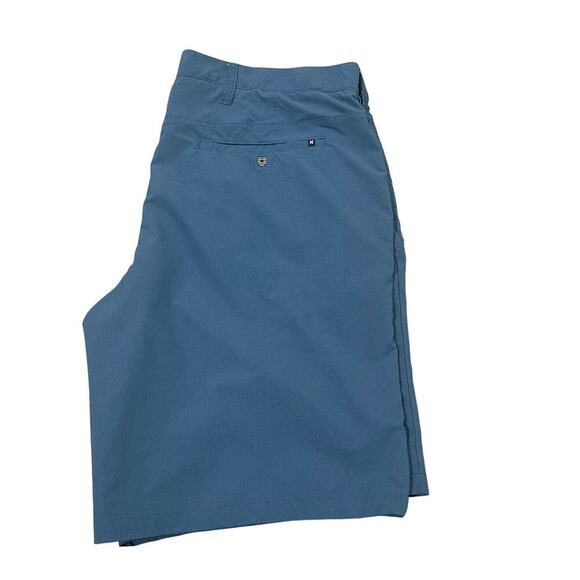 Hurley Mens Size 38 Blue Flat Front Lightweight Shorts Performance Hybrid Walk - Picture 2 of 7